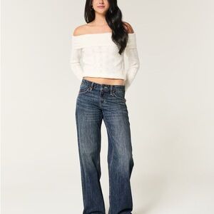 Hollister low rise, baggy, Blue Jeans